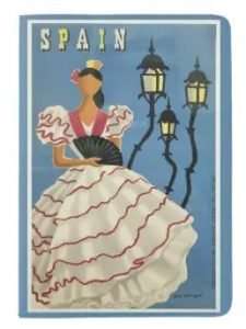 Passport holder with flamenco design