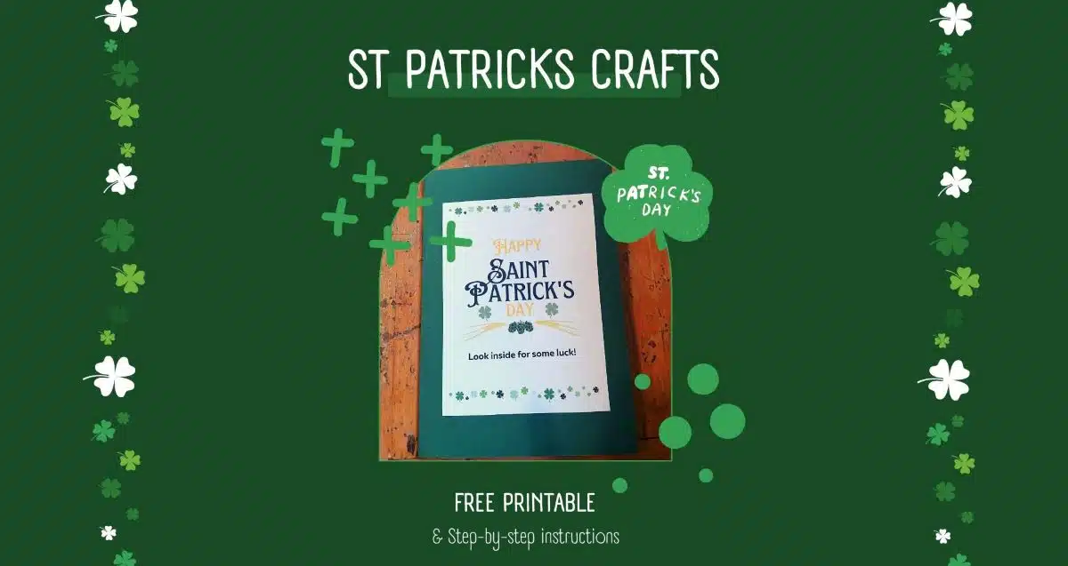St. Patrick's Day crafts with a photo of a card