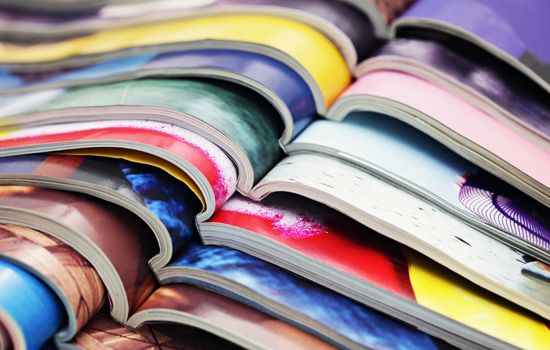 Pile of magazines