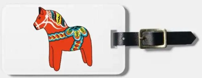Luggage tag with horse