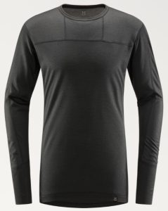 A black shirt from a Swedish outdoor brand