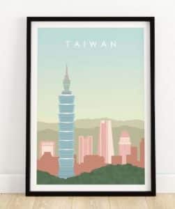 Travel poster of Taipei in Taiwan