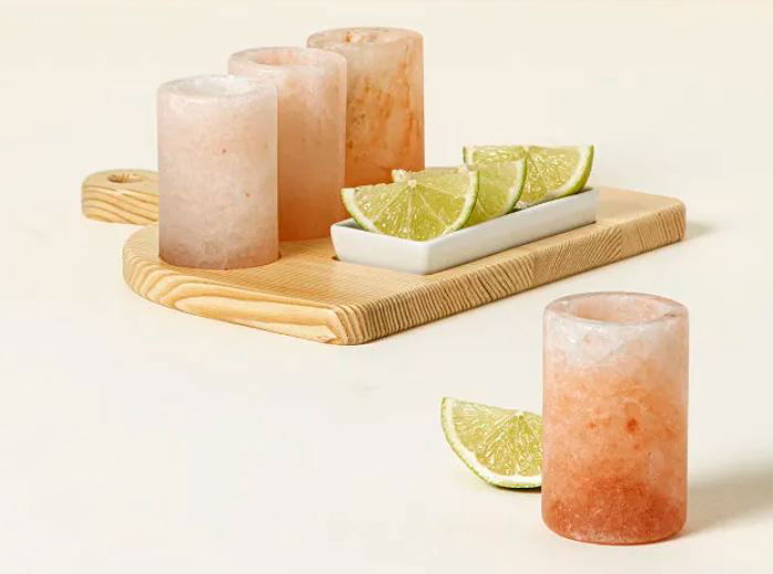 Shot glasses in pink