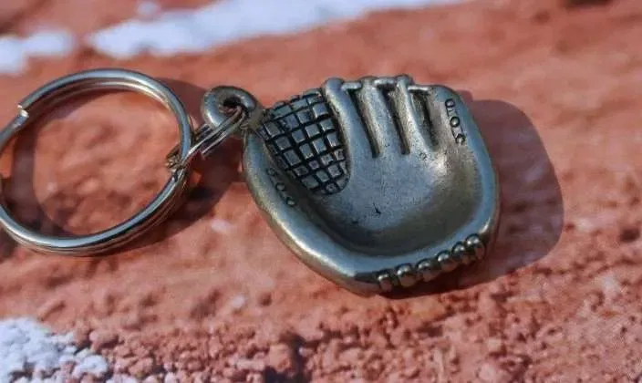 Baseball glove keychain