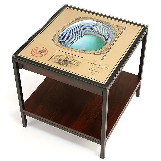 A table of a baseball stadium