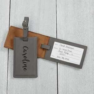 A personalized luggage tag