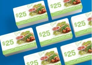 Restaurants gift cards