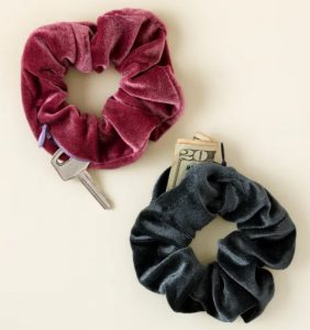 Scrunchies with hidden pockets