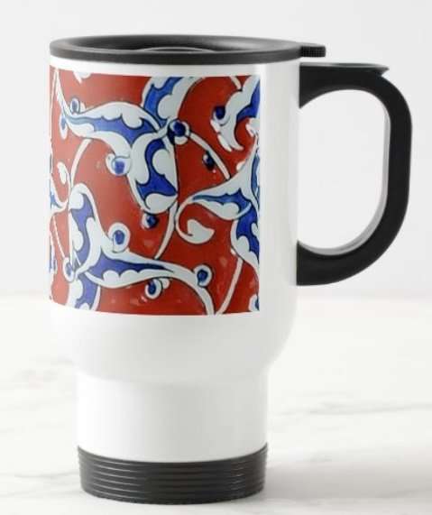 Travel mug with colorful design