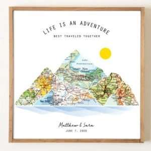 World map wall art